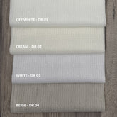 ALMERA Sheer Curtains – Custom Herringbone Texture with Pompom Detail